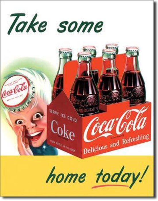Metalen Coca-Cola Wandbord 'Take some home today'