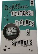Lightbox Letter Set 90pc - Lightbox letters, figures & Symbols - 90stk - 65x40mm - zwart