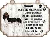 Spreukenbordje hond: Teckel