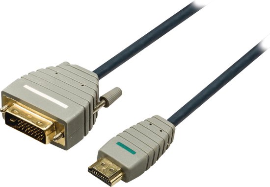 High Speed HDMI Kabel HDMI-Connector - DVI-D 24+1-Pins Male 2.00 m Blauw - Bandridge
