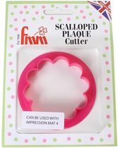 FMM Scalloped Plaque Cutter - Roze uitsteekvorm met schulpranden