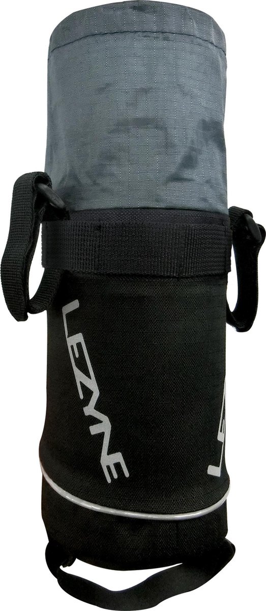 Lezyne Stuff Caddy Bar Bag Strap - Reflecterend - Waterdicht - 1.3 Liter - 80x60x115 mm - Zwart