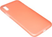 Oranje kunststof hoesje Geschikt voor iPhone XS/ X