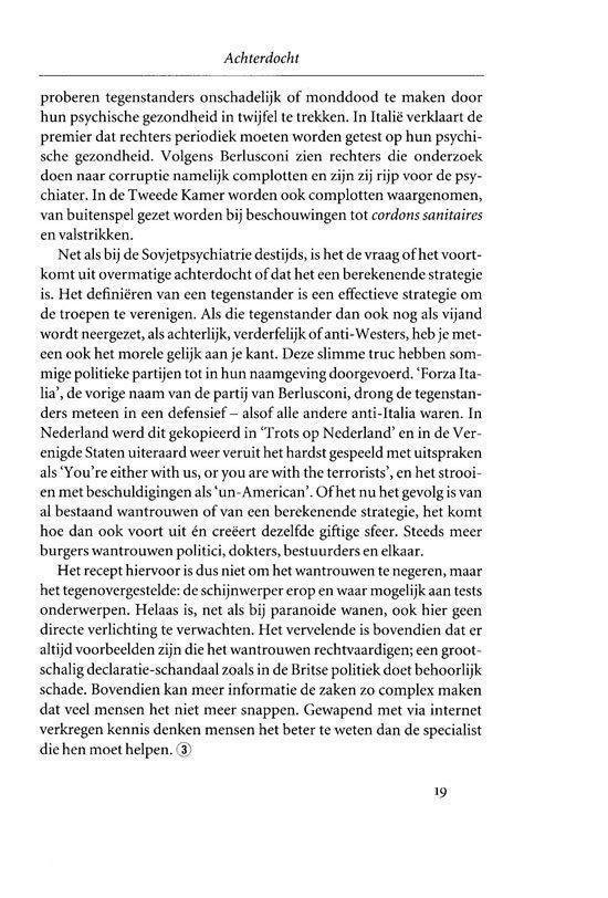 Tekstpagina met de titel "Achterdocht".