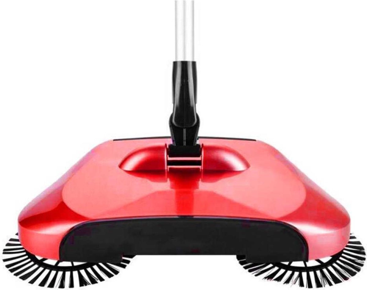 Relaxdays cordless roller sweeper adjustable handle with battery & charger, without power, rotating broom, red/silver Relaxdays cordless roller sweeper adjustable handle with battery & charger, without power, rotating broom, red/silver