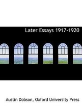 Later Essays 1917-1920