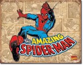 Retro Spiderman Wandbord 'Retro Panels' - Metaal - 30 x 40 cm