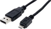 USB Micro B naar USB-A kabel - USB2.0 - tot 2A / zwart - 0,50 meter