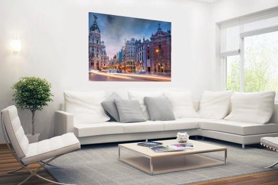 Poster Madrid by night 150x75 cm - Tirage photo sur Poster (décoration murale salon / chambre) / Poster Villes