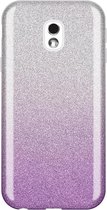 Samsung Galaxy J7 2017 Hoesje - Glitter Back Cover - Paars