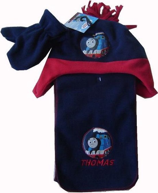 Doorbraak Installeren Onmiddellijk Donkerblauwe sjaal,muts en wanten van Thomas de Trein | bol.com