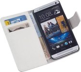 HC Bookcase Flip case Wallet Telefoonhoesje - HTC One Mini M4 Wit