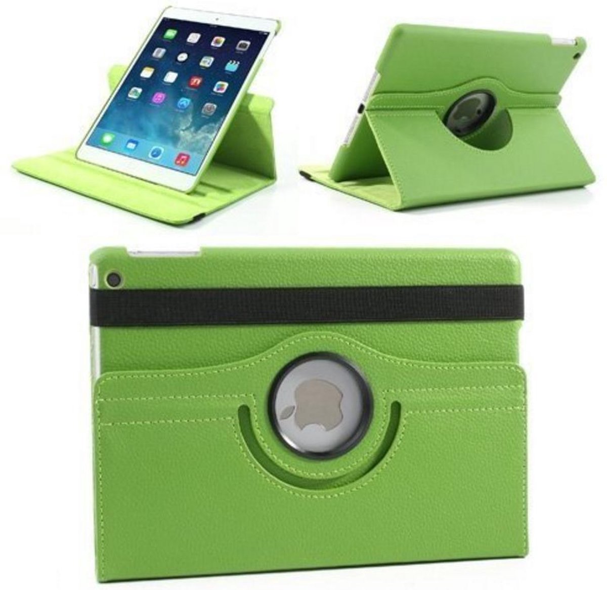 Apple iPad Air Swivel Case, 360 graden draaibare Hoes, Cover met Multi-stand - Kleur Groen