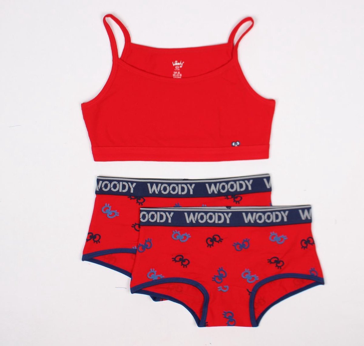 Woody ondergoed set meisjes - multi - 1 topje en 2 boxers - maat 152 |  bol.com