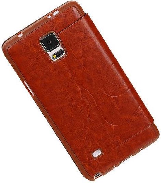 Per ongeluk overzien oriëntatie TPU Bruin Samsung Galaxy Note 4 bookcase Lijn Motief Telefoonhoesje |  bol.com