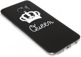 Zilver Queen hoesje Geschikt voor Samsung Galaxy S7 Edge
