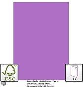 Benza Papier - Gekleurd Printpapier - Hobbykarton 240 Gram A5 - Paars - 30 stuks
