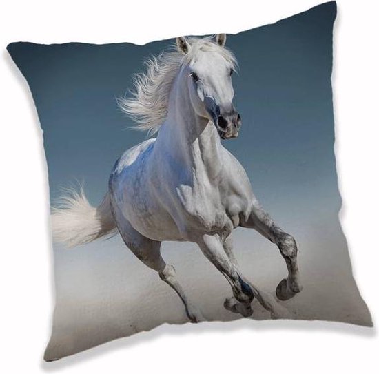 Animal Pictures Kussen White Horse - 40 x 40 cm - Polyester
