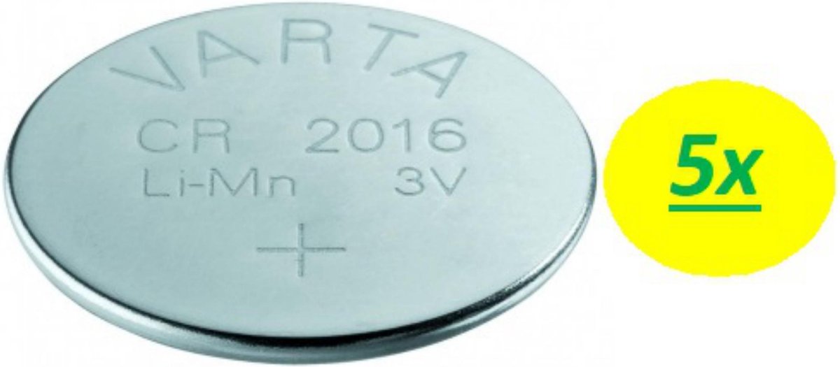 5x Varta Lithium CR2016