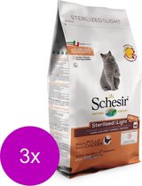 Schesir Sterilized & Light Kip - Kat - Volledig droogvoer - 3 x 400 gr