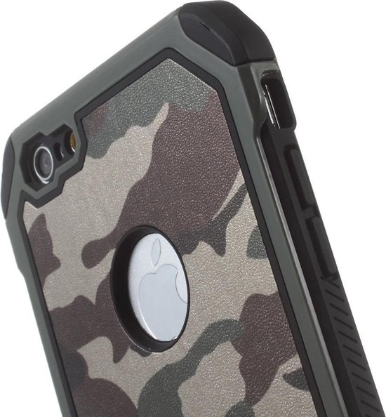 Alcatraz Island tegenkomen Permanent Camouflage Leren Hardcase TPU Hybrid Hoesje iPhone 6 / 6S - Leger Groen |  bol.com
