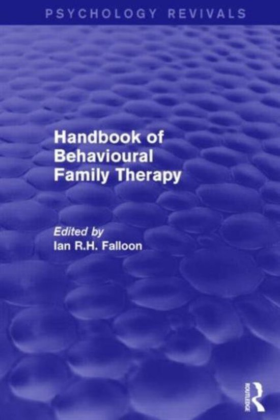 Handbook of Behavioural Family Therapy - cover