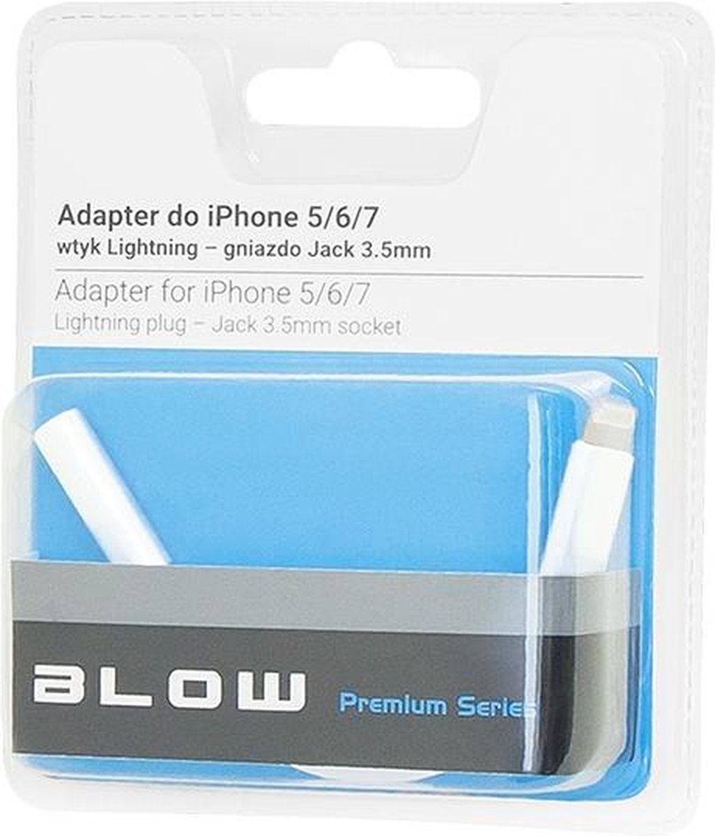 Lightning naar Mini Jack 3,5mm Adapter Wit Premium