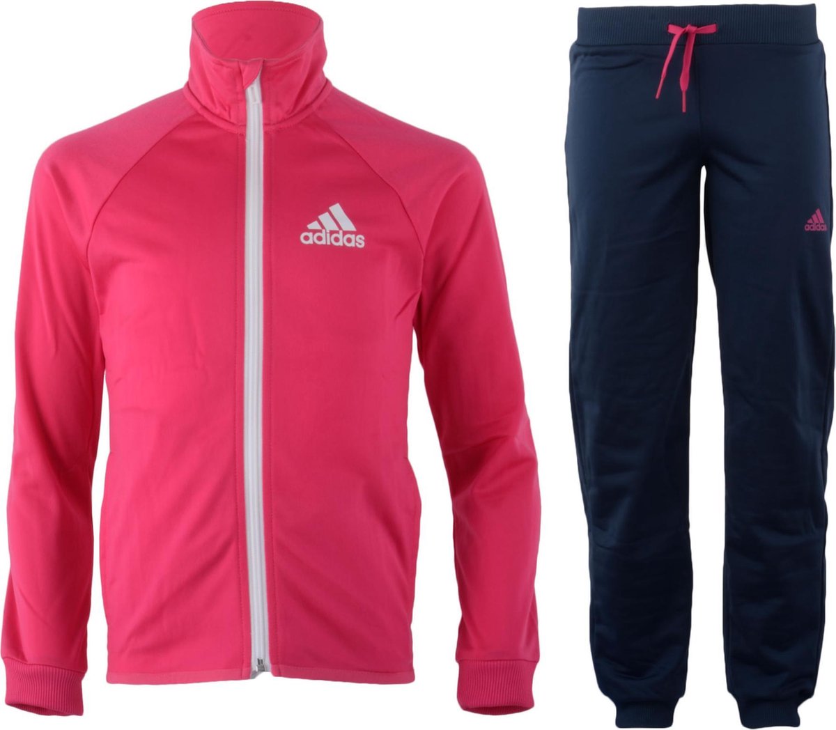 adidas Entry Trainingspak - Maat 128 - Meisjes - roze/blauw | bol.com