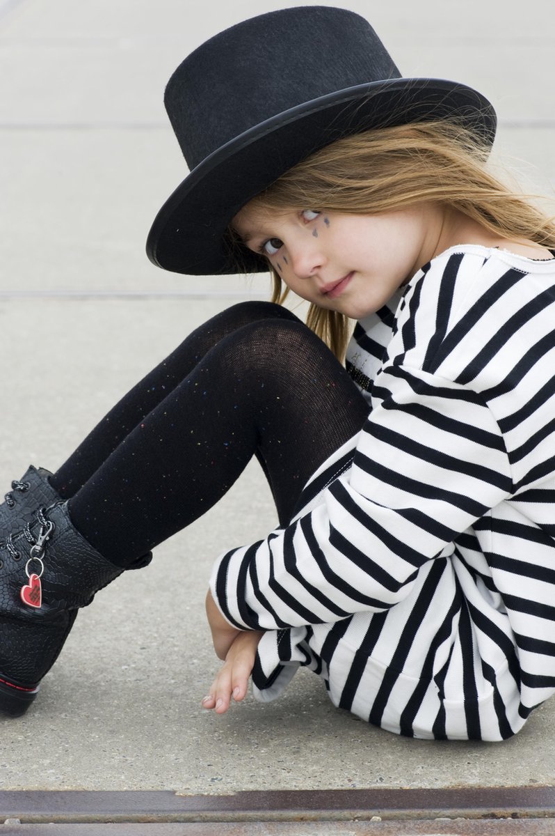 Bonnie Doon - Kinderen - Maillots - Boutonné Tights - Zwart - Maat 104-110