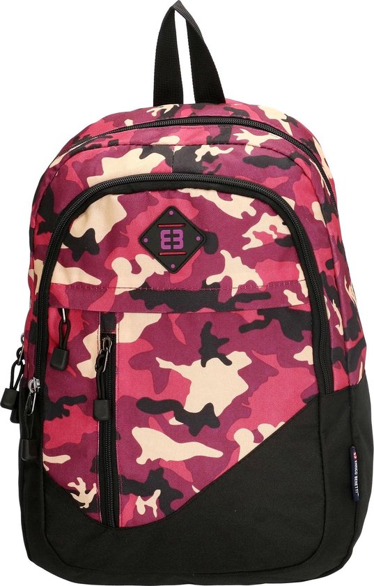 Enrico Benetti CAMOUFLAGE Roze Kinder Rugtas Rugzak 4-8 jaar Trendy