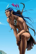 Elven Warrior Quest Grid Notebook