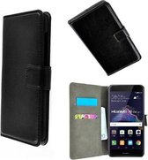 Zwart Wallet Bookcase P Hoesje voor Huawei P8 Lite 2017