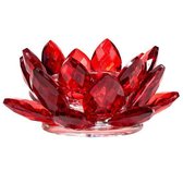 Yogi & Yogini naturals Lotus kaarshouder kristal rood (4.5x11 cm)