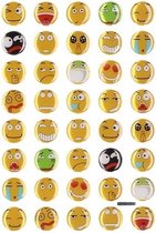 35x Emotie stickers gekleurd op vel