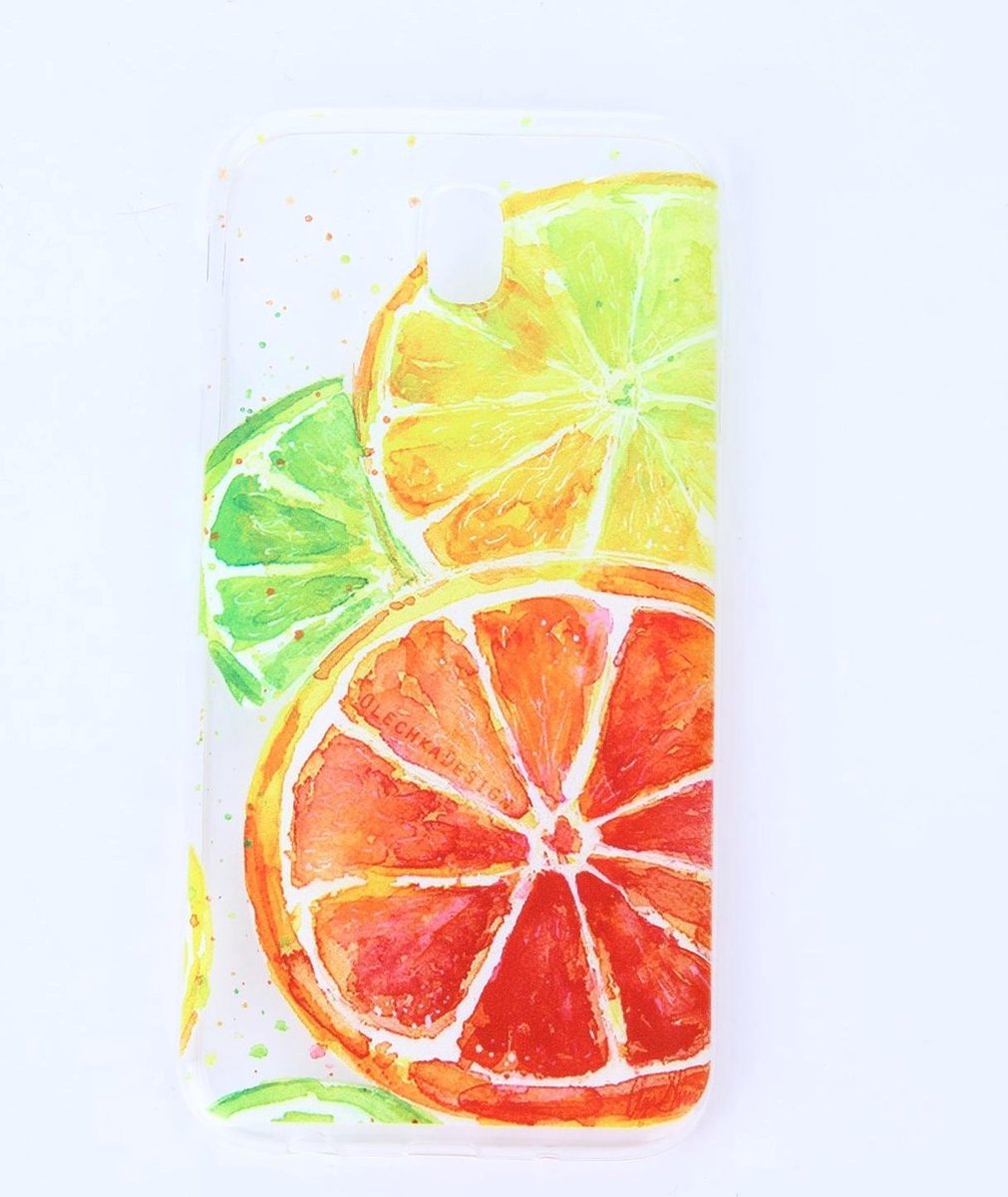 Shop4 - Samsung Galaxy J5 (2017) Hoesje - Zachte Back Case Fruit Schilderrij Transparant