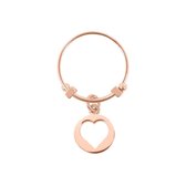 CO88 Collection Beloved 8CR 10005 50 Stalen Ring met Hanger - Hart - Maat 50 - Rosékleurig