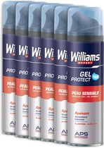 Williams Sensitive - 6 x 200 ml - Scheergel - Voordeelverpakking