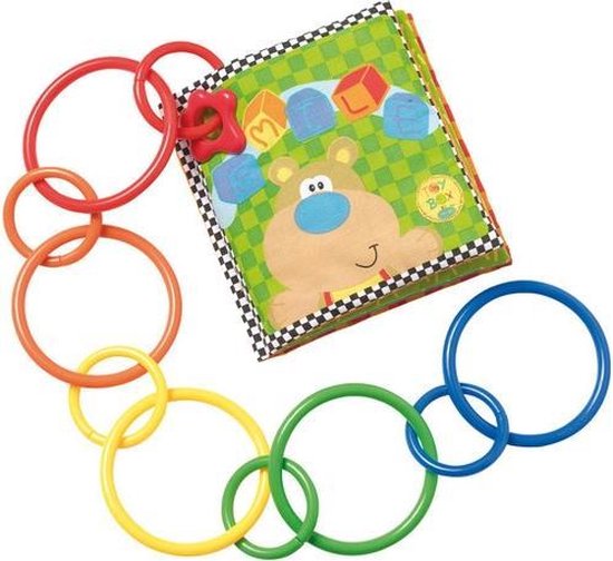 compromis Tenslotte Bloeien Baby knisperboek met gekleurde bijtringen - Playgro - | bol.com
