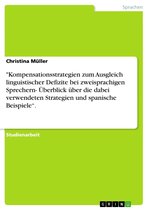 'Kompensationsstrategien zum Ausgleich linguistischer Defizite bei zweisprachigen Sprechern- Überblick über die dabei verwendeten Strategien und spanische Beispiele'.