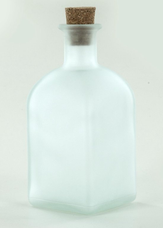 ga verder Rudyard Kipling Donker worden Glazen flessen 'satiné matglas' met kurk 250 ml per 3 stuks | bol.com