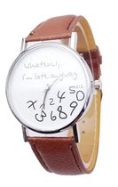 Whatever I'm Late horloge bruin