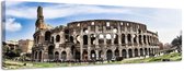 Rome - Canvas Schilderij Panorama 118 x 36 cm