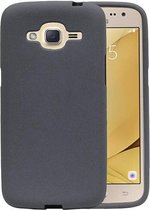 Sand Look TPU Hoesje voor Galaxy J2 2016 J210F Grijs