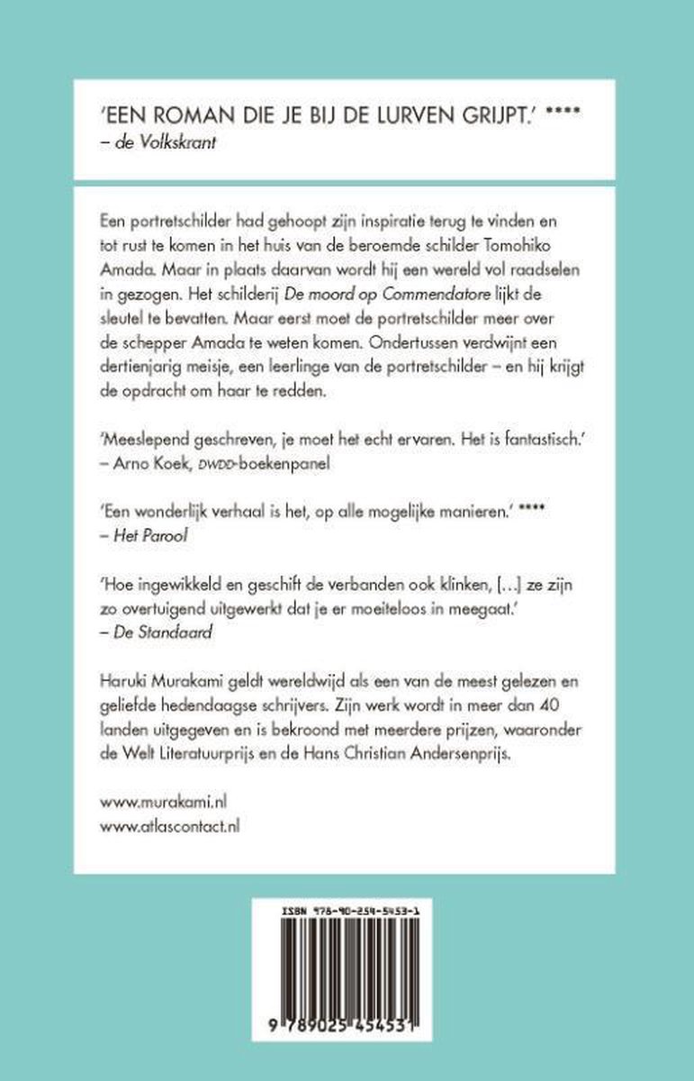 De moord op Commendatore- Deel 2 - back cover