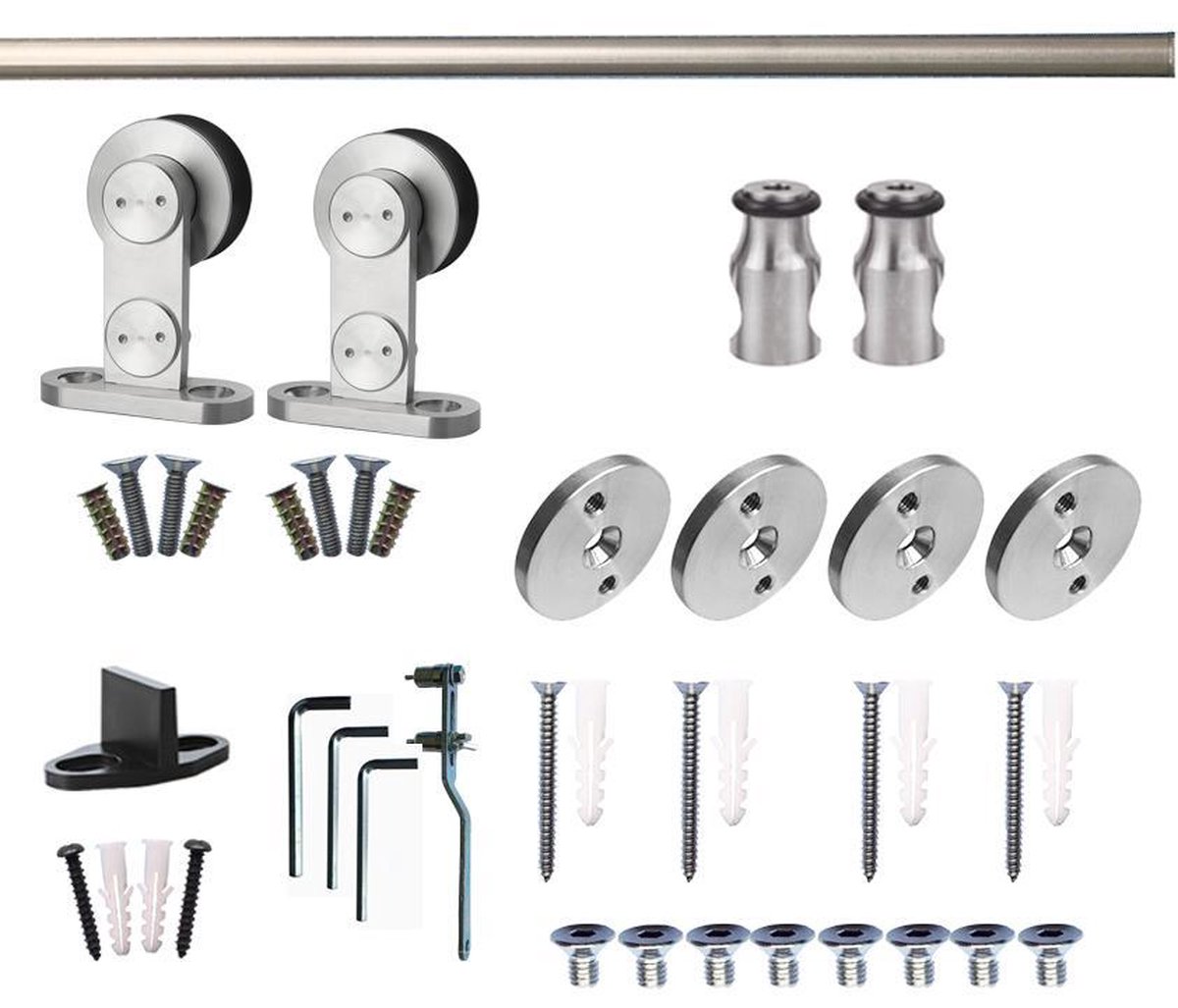 NF schuifdeurrail set A 22 lengte 190 cm systeem modulair NF schuifdeurrail set A 22 lengte 190 cm systeem modulair