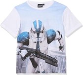 Disney Star Wars 8 - Kinder/Kleuter/Tiener - Kloon - T-shirt - wit - maat 5/6jaar (110/116)