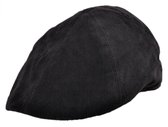Jaxon Hats Corduroy Duckbill Flat Cap Zwart - S