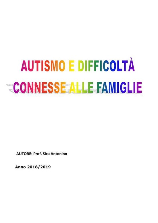 Autismo e difficoltà connesse alle famiglie - cover