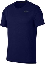 Nike Breath Top Ss Hyper Dry Sportshirt Heren - Donkerblauw