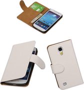 BestCases.nl Wit Samsung Galaxy S4 Mini Hoesjes Book/Wallet Case/Cover